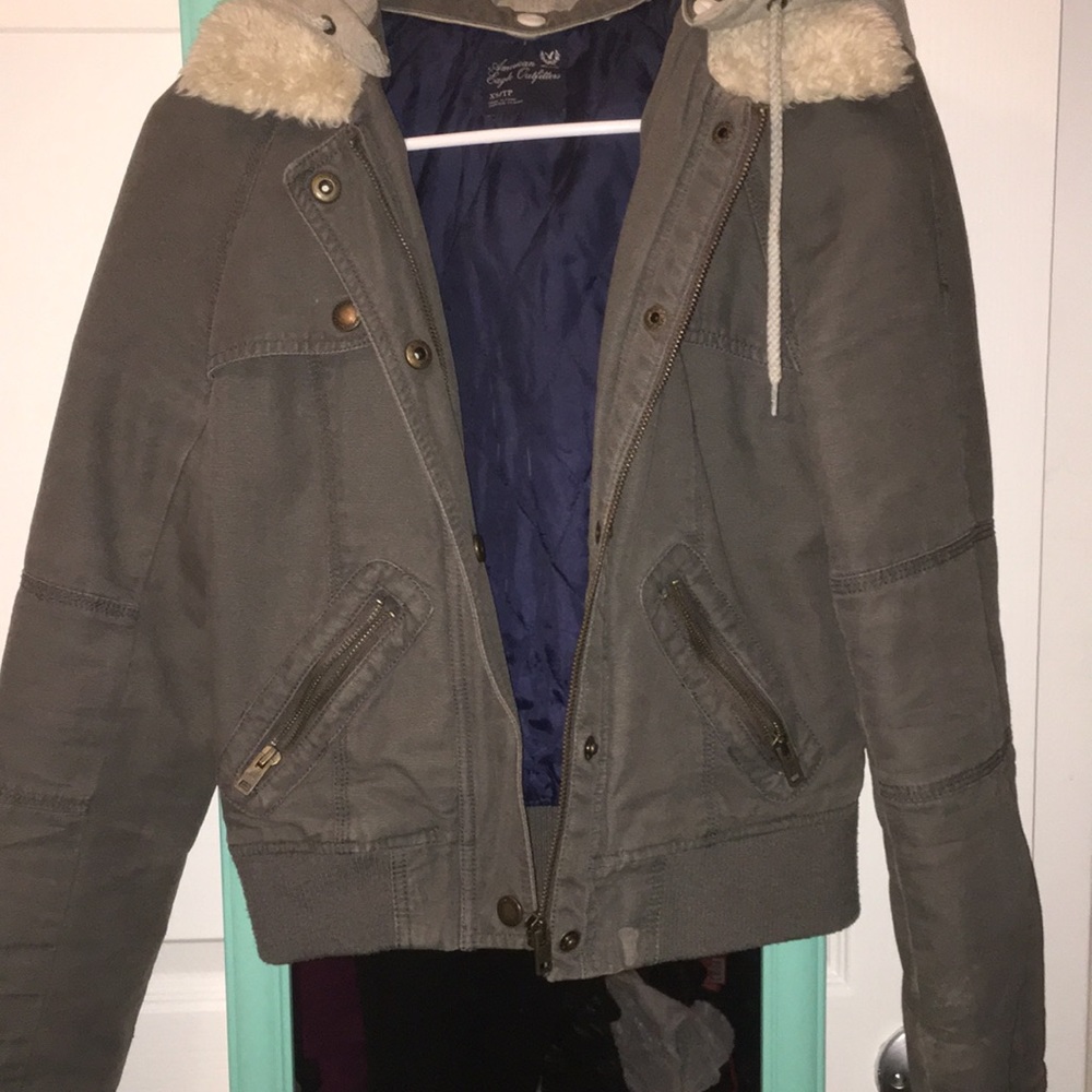 Grey bomber jacket